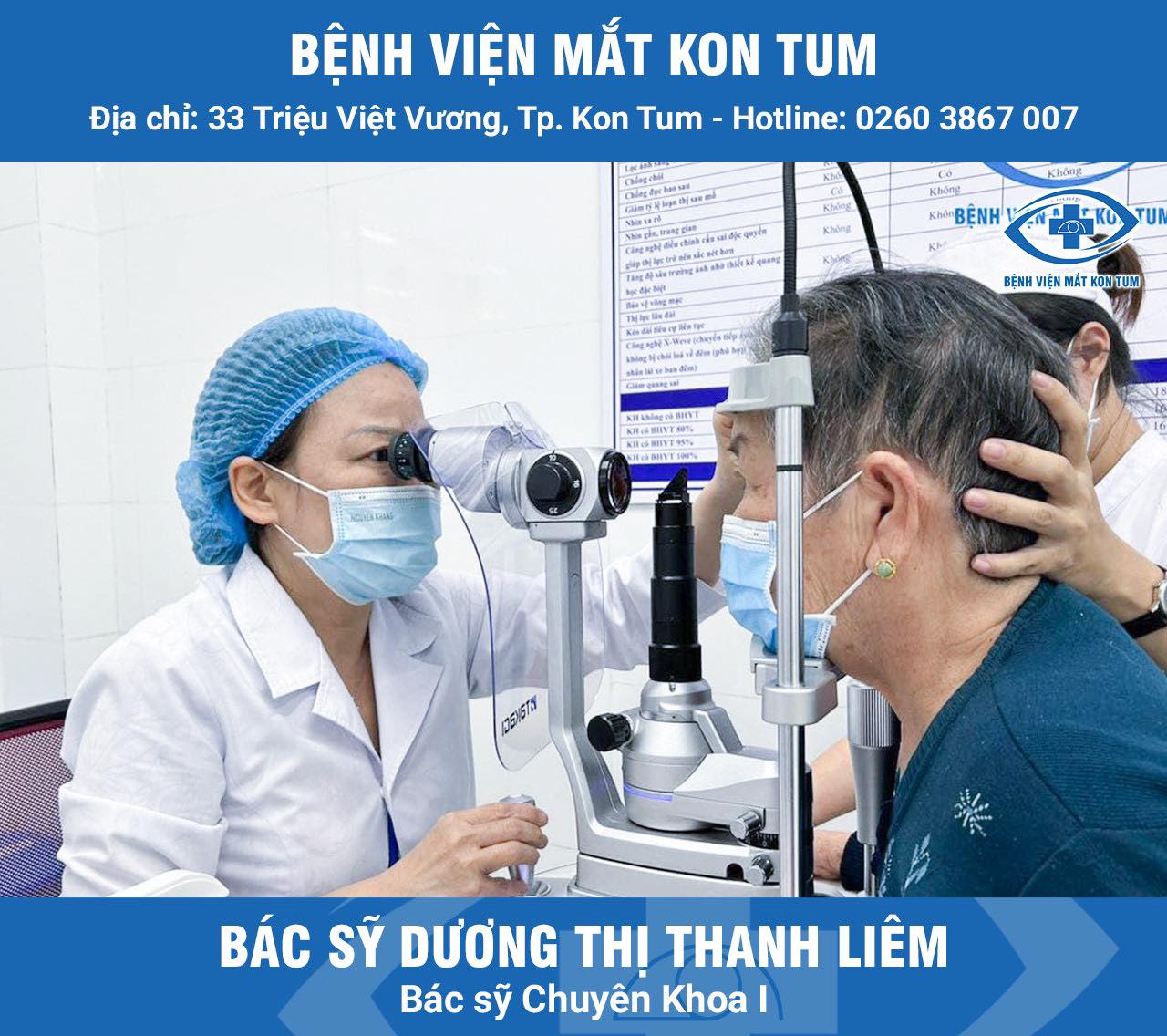 bác sỹ bệnh viện mắt kon tum khám mắt cho người cao tuổi